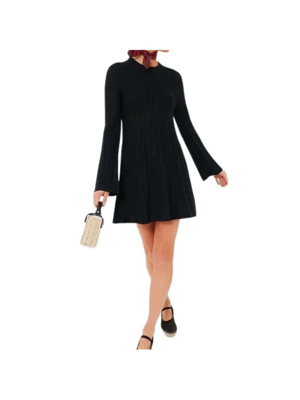 NWT Pomander Place Adi Knit Dress Long Sleeve Tuckernuck Black XXL  Ribbed